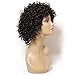Jolia Hair Fashion Gorgeous Hairstyles Synthetic Short Curly Wavy Full Hair Wigs for Women Natural Look, Jet Black (D03)