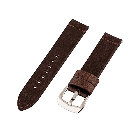 Clockwork Synergy Dapper Collection - 24mm Brown Washed Leather Watch Band