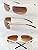 FBL Men's Large Wide Rectangular Wrap Sunglasses Clear