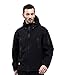 FREE SOLDIER Men Outdoor Tactical Softshell Jacket Waterproof Army Military Hooded jacket (Black XL)