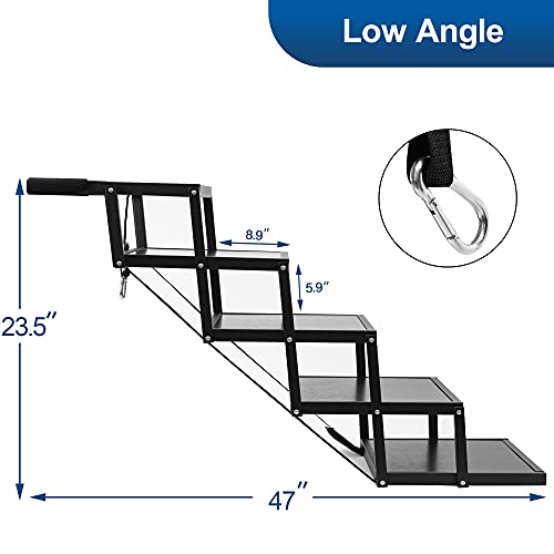 Niubya Dog Step for Large Dog, Lightweight Aluminum Foldable Pet Ladder