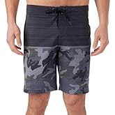 O'Neill Men's Board Shorts, 8-Inch Inseam, 4-Way Stretch, Gray Camo (US, Numeric, 38, Regular, Regular, Gray)