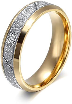 Cheo Rish Stainless Steel Sand Blast Couples Rings