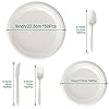 Aitsite-250Pcs-9-Paper-Plates-Party-Tableware-Eco-Friendly-Dinnerware-Set-Includes-50-Plates-Forks-Knives-and-Spoons-Combo-for-Party-Camping-Picnic Aitsite 250Pcs Plates and Cutlery Set, Biodegradable Tableware Set for 50 Guests Includes 9''+7'' Paper Plates, Forks…