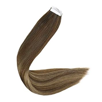 Amazon Com Full Shine Dark Blonde Hair Extensions Tape In Remi