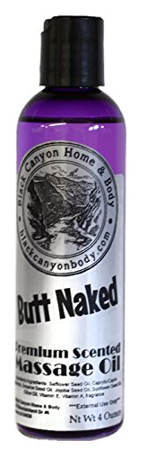 Black canyon butt naked original massage oil, 4 oz