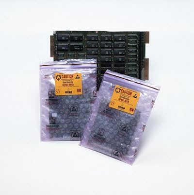 Correct Products CP88-1215 Pink Anti Static Zip Closure 3-Layer Cushion Pouches, 12" x 15", 100/Case