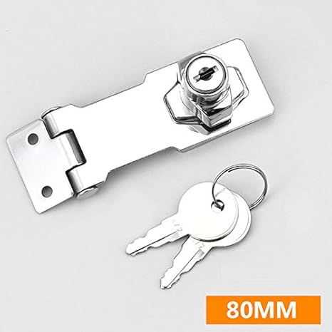 Zanderous Keyed Hasp Lock Twist Knob Keyed Locking Hasp For Small