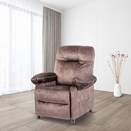 Blue Whale Fabric Recliner Chair for Living Room Adjustable Home