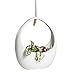 NCYP 6.3 inches White Hanging Ceramic Planter Modern Vintage Indoor Outdoor Vertical Garden Wall Decor Flower Pot Cute Container Display Holder for Succulent Air Plants, No Plants Included