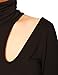 May&Maya Women's Sleek Turtleneck Cutout Shoulder Bodysuit (M, Black)