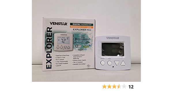 Venstar T2000 Thermostat Degrees Fahrenheit To Volts Amps White Amazon Com Tools Home Improvement