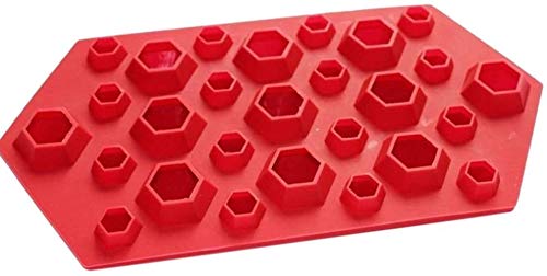 Selecto Bake 3D Diamonds Ice Cube Chocolate Silicone Mould, Red Jewelry Casting Molds Epoxy Resin Molds Jewelry Molds for DIY Gift Jewelry Necklace Pendant Craft Making for Crafting Projects, Red