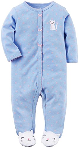 Carter s baby girls  interlock 115g214, blue, 9m