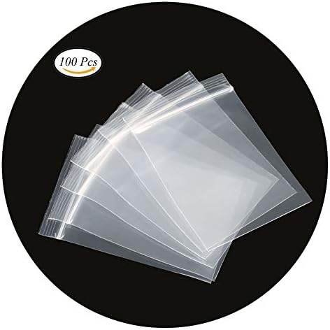 Resealable Clear Plastic Bags, Sealed Bag, Storage Bag, 1.97"x2.76"(5x7cm) 100pcs, Thickening and Durable, Apply to Household Sundries/Kitchen Storage/Jewellery Package/Clothes Sealed Bag
