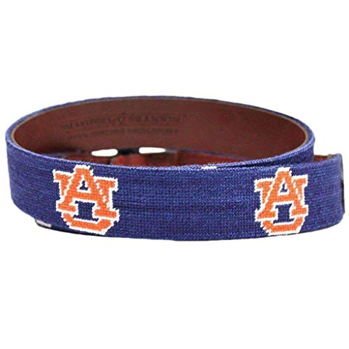 Auburn Needlepoint Belt in Navy by Smathers & Branson