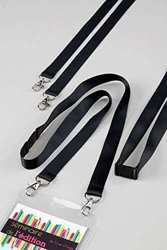 AVERY Zweckform 4844 Lanyard Pack of 10 (44 x 2 cm, Lanyard, Card Holder with Double Carabiner Hook Safety Clasp - Image 3
