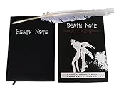 MANSHU Death Note Light Notebook with Ball Pen Kira Cosplay with Feather Pen