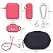 Airpods Accessories Set, Filoto Airpods Waterproof Silicone Case Cover with Keychain/Strap/Earhooks/Accessories Storage Travel Box for Apple Airpod (Hot Pink)thumb 4