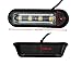 4-LED White & Amber Waterproof Emergency Beacon Flash Caution Strobe Light Bar 18 Different Flashing for Car SUV Pickup Truck Van (2PCS)