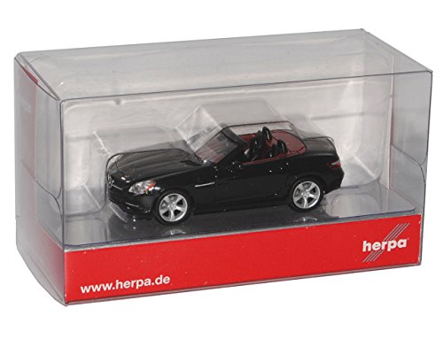 Herpa Mercedes-Benz SLK Cabrio Schwarz R172 Ab 2011 H0 1/87 Modell Auto mit individiuellem Wunschkennzeichen – Bild 3