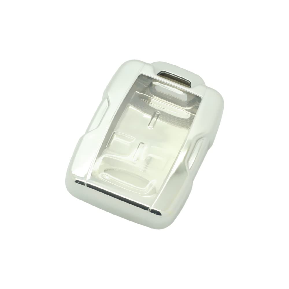 BROVACS Soft TPU Case Shell Cover Protector Holder Compatible with CHEVROLET Colorado Silverado GMC Sierra Yukon CADILLAC Remote Key Fob 3 4 5 6 Button SV9600 Silver