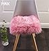 Super Soft Faux Fur Sheepskin Rugs Soft Plush seat Cover Pads for Chair Living & Bedroom Sofa Pink,16x16 Inch