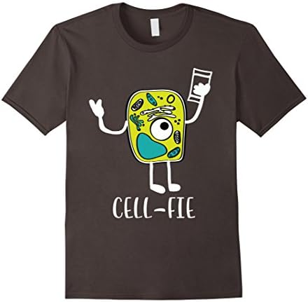 Mens Cell-Fie T-Shirt CellFie Funny Science Teacher Selfie XL Asphalt