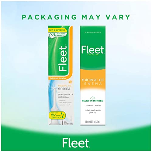 Fleet Laxative Mineral Oil Enema for Constipation, 4.5 fl oz, 1 Bottle
