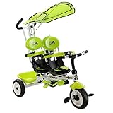 Baby Stroller Tricycle Toy Bike Baby Toddler Ride Green Twins Kids Child Push Toy Outdoor Trike MD Group