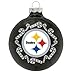 Pittsburgh Steelers 2 5/8'' Painted Round Candy Cane Christmas Tree Ornament
