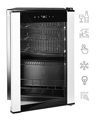 Smad-19-Bottle-Freestanding-Wine-Cooler-with-LED-Display-Glass-Door-Adjustable-Shelves-Quiet-for-Bars-Home-Kitchen-Hotels-Black