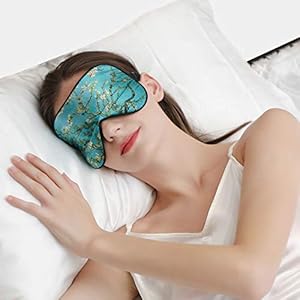 ZIMASILK 100% Natural Silk Eye Mask Blindfold, Adjustable Super-Smooth Soft Sleep Mask for Sleeping with Bag (Pattern5)