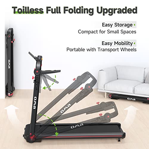 OMA 1017EB Folding Treadmill, 2.5HP Foldable Treadmill with 17.7
