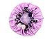 Shintop Children Shower Cap - Girl Cute Resizable Waterproof Double Layer Environmental Bath Hat Solid with Bowknot Kawayi EVA Hat Satin Bonnets Perfect for Bath, Hot Oil Treatment (Pruple)