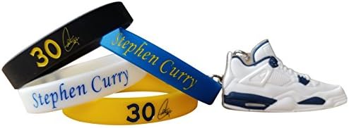 HosI Silicone rubber bracelet, basketball sports wristbands (Including basketball shoe key chain) (No.30)