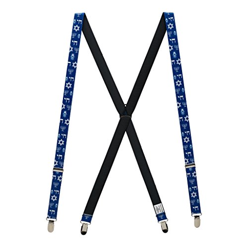 Buckle-Down Mens Star Of David Suspenders