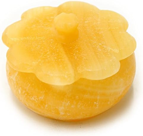 Yellow Marble Jewelry Box with Lid