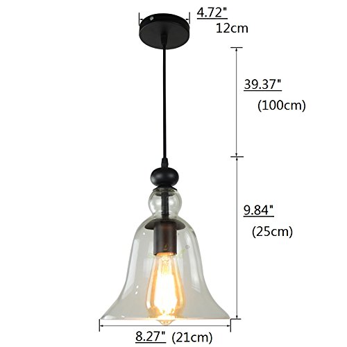 Kitchen Island Pendant Light Glass Shade Pendant Lighting Bar Ceiling Lamp Office Modern Ceiling Light Study Chandelier Lighting Bulb Include UNICASA (Pendant Light)
