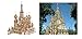 Lingduan Innovative New Favorable Imaginative DIY Difficult 3D Simulation Model Wooden Puzzle Kit for Children Or Adults Artistic Wooden Toys for Children-Buildings Series Castle （492 Components）