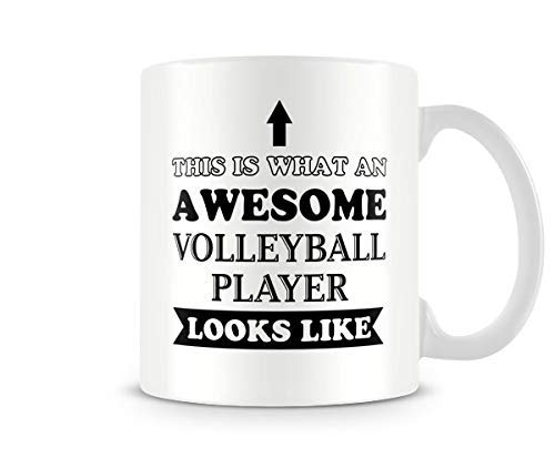 Behind The Glass - Awesome Volleyball Player - Printed Sport Mug - Great Gift/Present Idea, Ceramic, 11fl.oz.