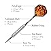 Sametop 12 Packs Steel Tip Darts Set 22 Grams with Different Style Flights, Aluminum Shafts, Nickel Silver Barrels and Dart Sharpener