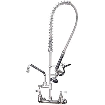 Imlezon Commercial Sink Faucet With Pull Down Sprayer 8 Center