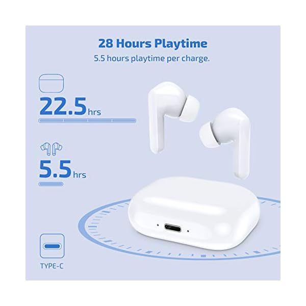 Wireless Headphones, LETSCOM Bluetoooth 5.0 Stereo Earphones True Wireless Earbuds in-Ear, IPX5 Waterproof Sport…