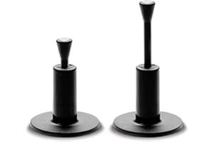 Fiberbuilt Golf Adjustable Golf Tee; Premium Driving Range Mat Golf Tees; Great for Hitting Balls into a Practice Net or Simulator - 2 Pack Black