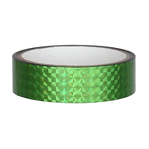 Hologram decorative tape 25 mm x 30m for Hula Hoop, green