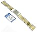 16-22mm Kreisler Rolex Type Center Clasp Silver and Gold Tone Metal Watch Band