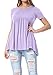 levaca Womens Summer High Low Loose Casual Maternity Tunic Tops Pastel Lilac XL