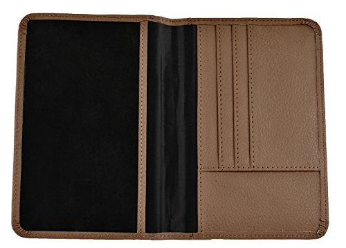 Belle Donne - RFID Blocking Passport Cover Cards Holder PU Leather Travel Wallet - Brown - Thumbnail 3