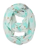 corciova White Green Women's Hedgehog Infinity Scarf Scarves Loop Winter Christmas Gift